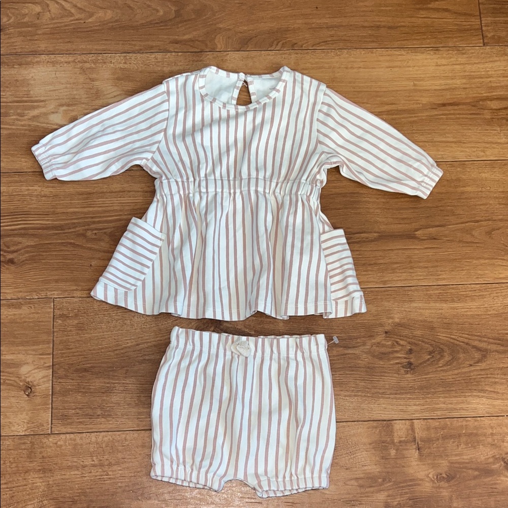 Pehr Organic Striped Long Sleeve Dress & Bloomers